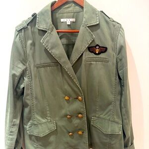 CAbi Olive Green Jacket. Size M. 97% cotton.